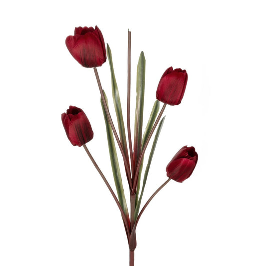 RED TULIP BRANCH 21309 Τεχνητό Διακοσμητικό Κλαδί Κόκκινη Τουλίπα Y100cm