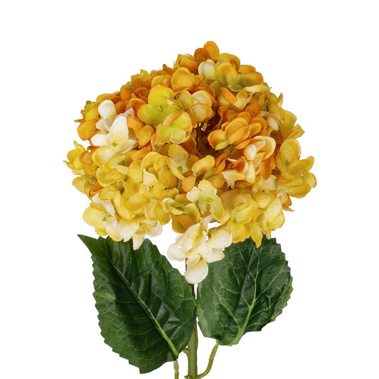 YELLOW HYDRANGEA BRANCH 21317 Τεχνητό Διακοσμητικό Κλαδί Κίτρινη Ορτανσία Y65cm