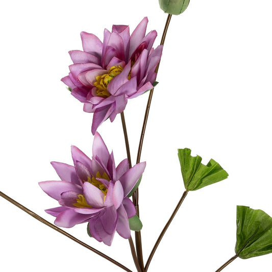 PINK LOTUS BRANCH 21335 Τεχνητό Διακοσμητικό Ροζ Κλαδί Λωτός Y120cm