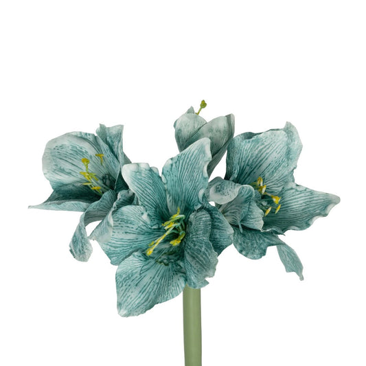 SKY BLUE KAFFIR LILY BRANCH 21389 Τεχνητό Διακοσμητικό Κλαδί Μπλέ Κρίνο Y72cm