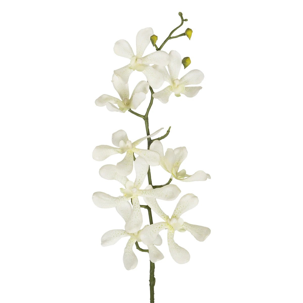 WHITE VANDA ORCHID BRANCH 21409 Τεχνητό Διακοσμητικό Κλαδί Λευκή Ορχιδέα Y82cm