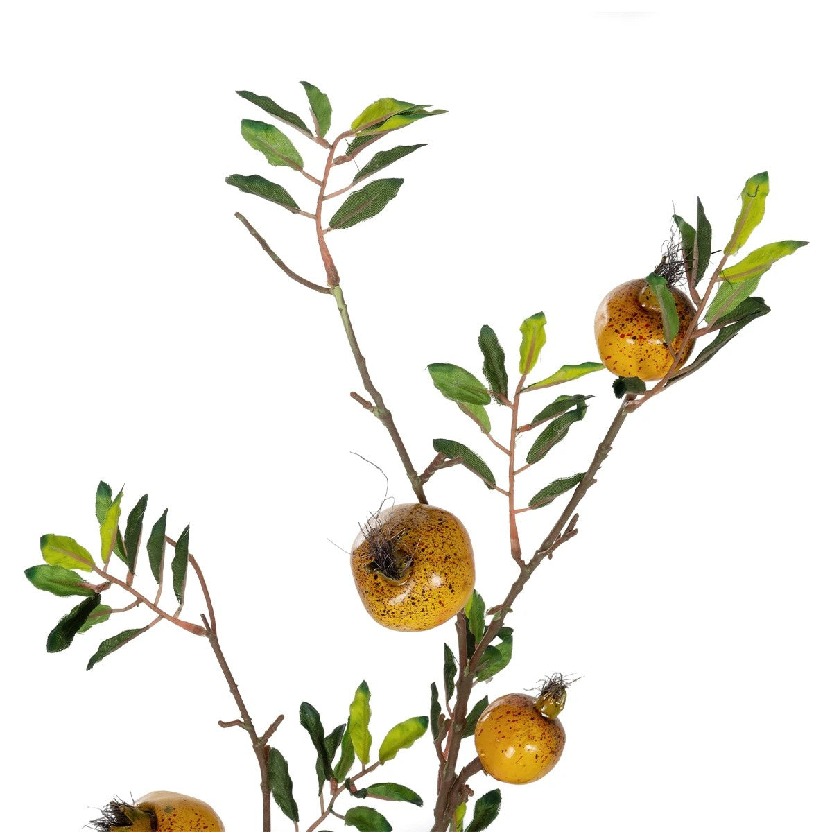 YELLOW POMEGRANATE FRUIT BRANCH 21445 Τεχνητό Διακοσμητικό Κίτρινη Κλαδί Ροδιά Y85cm