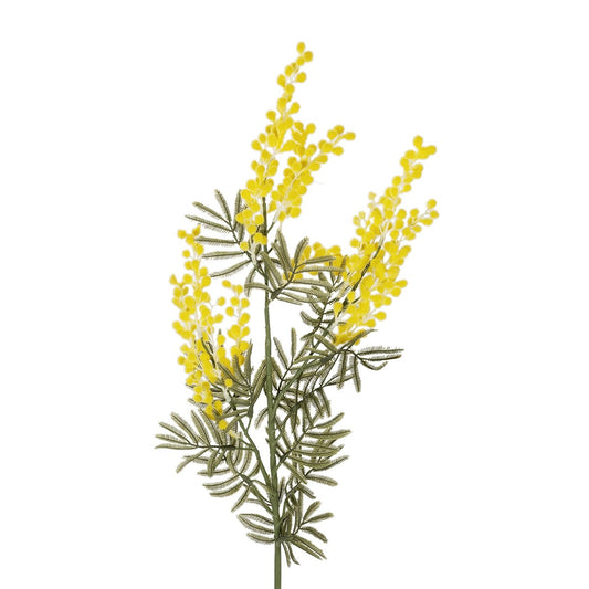 YELLOW MIMOSA FRUIT BRANCH 21451 Τεχνητό Διακοσμητικό Κλαδί Κίτρινη Μιμόζα Y76cm