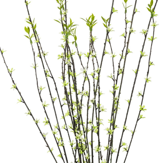 GREEN WILLOW FLOWER BRANCH 21458 Τεχνητό Διακοσμητικό Κλαδί Λευκή Ιτιά Y86cm