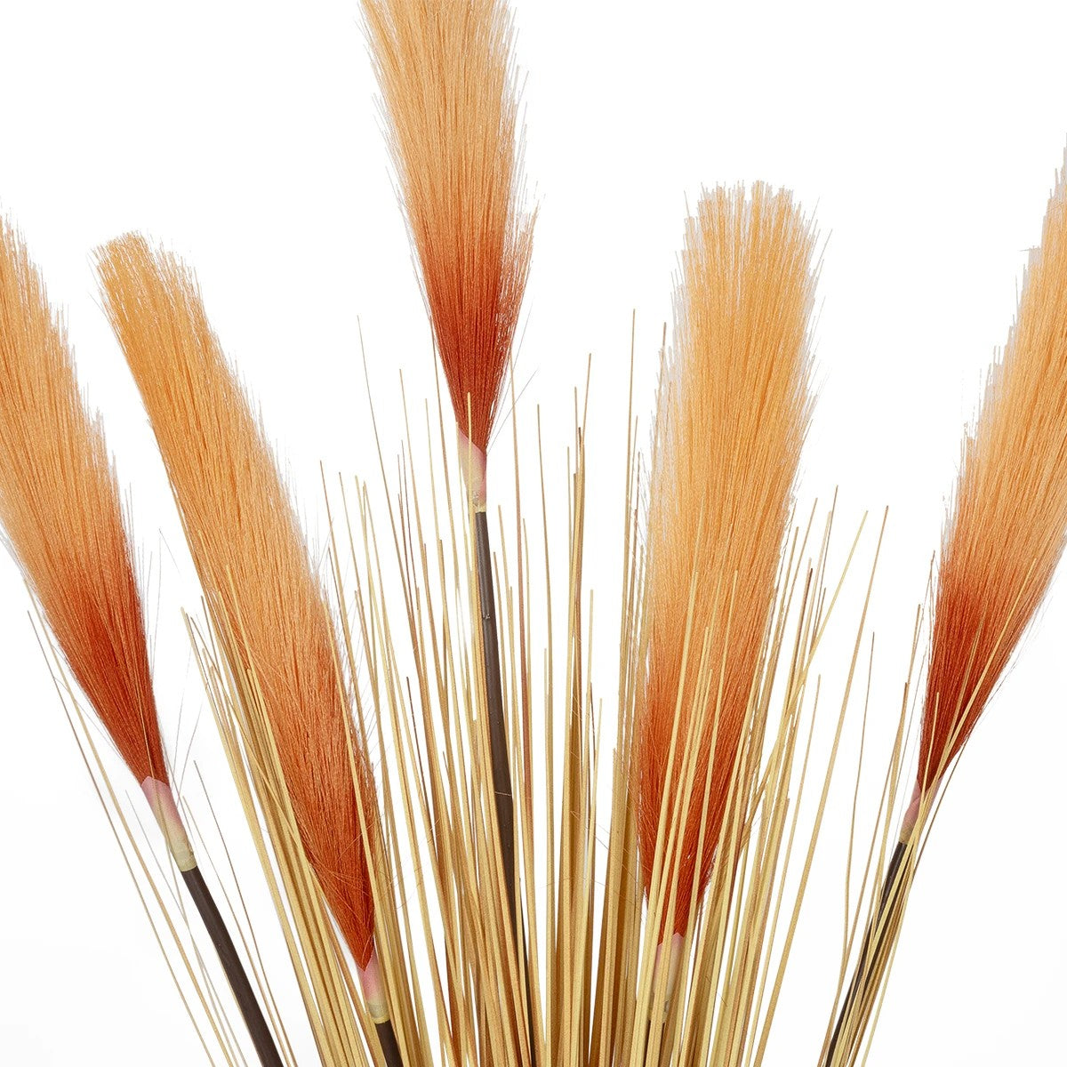 ORANGE PAMPAS GRASS BRANCH 21486 Τεχνητό Διακοσμητικό Κλαδί Πορτοκαλί Πάμπας Y88cm