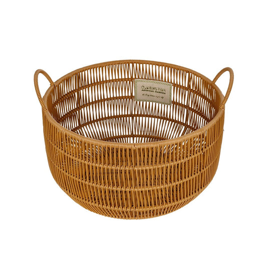 COCOA 21495 Διακοσμητικό Πλεκτό Καλάθι - Κασπώ Γλάστρα - Flower Pot Μπεζ Φ30cm x Υ40cm