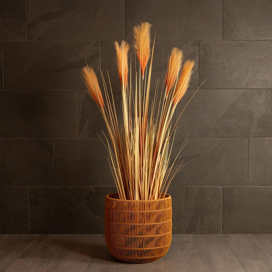 DAKOTA 21498 Διακοσμητικό Πλεκτό Καλάθι - Κασπώ Γλάστρα - Flower Pot Μπεζ Φ33cm x Υ33cm