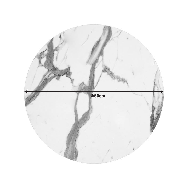 Επιφάνεια Τραπεζιού Melody HPL Λευκό Μαρμάρου 60x60εκ Πάχους 12εκ