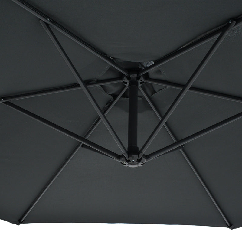 Ομπρέλα Επαγγελματική με Βάση Jiopel Μονοκόμματος Ιστός Αλουμίνιο-Ανθρακί Ύφασμα Φ3m