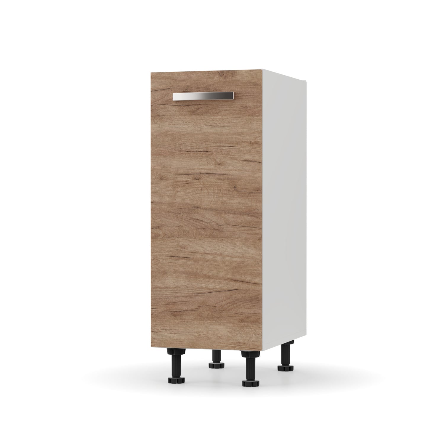 Charlotte Κάτω Ντουλάπι 30x46.5x82 με Μεταλλικά Χερούλια Χρυσό Δρυς