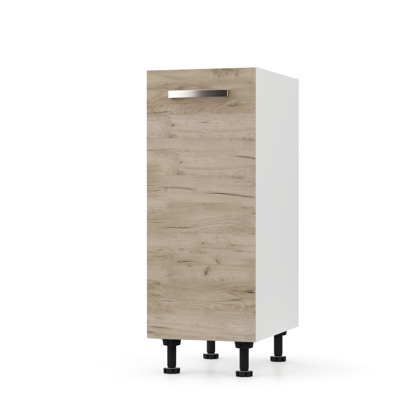 Charlotte Κάτω Ντουλάπι Δρυς 30x46.5x82 με Μεταλλικά Χερούλια