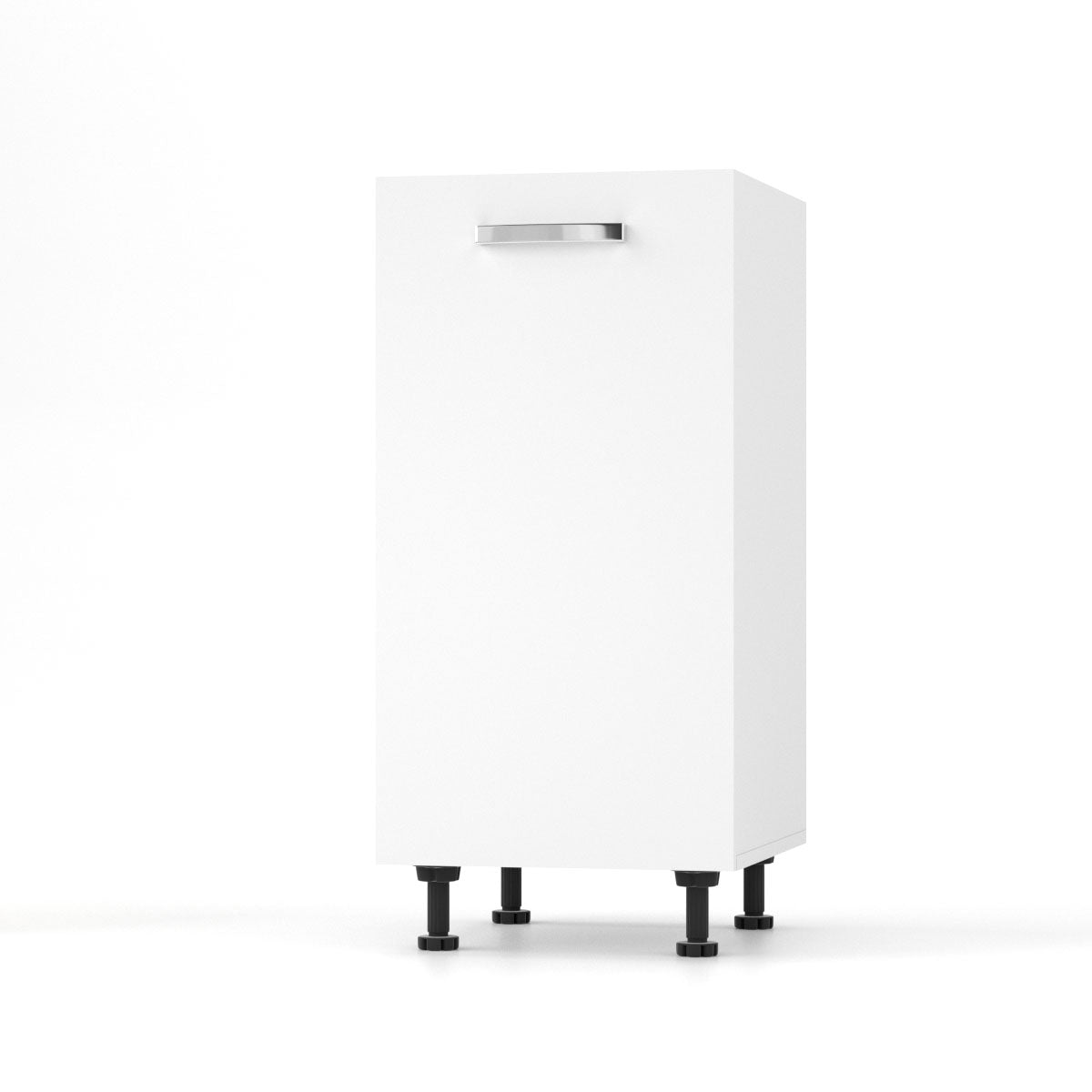 Charlotte Κάτω Ντουλάπι 40x46.5x82 με Μεταλλικά Χερούλια Λευκό