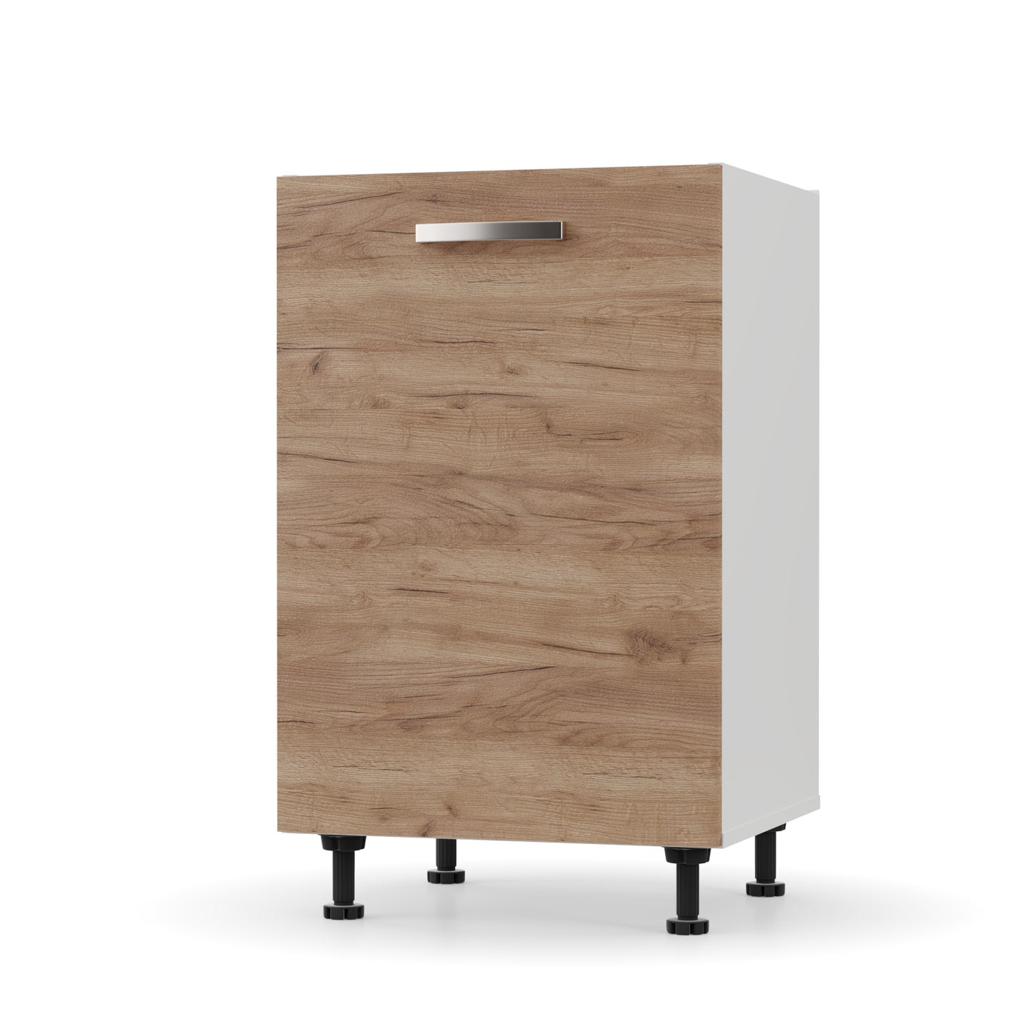 Charlotte Κάτω Ντουλάπι 50x46.5x82 με Μεταλλικά Χερούλια Χρυσό Δρυς