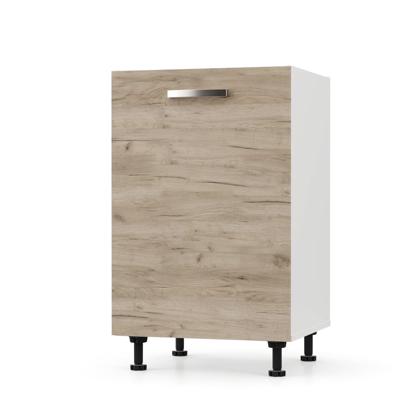 Charlotte Κάτω Ντουλάπι με Μεταλλικά Χερούλια Δρυς 50x46.5x82