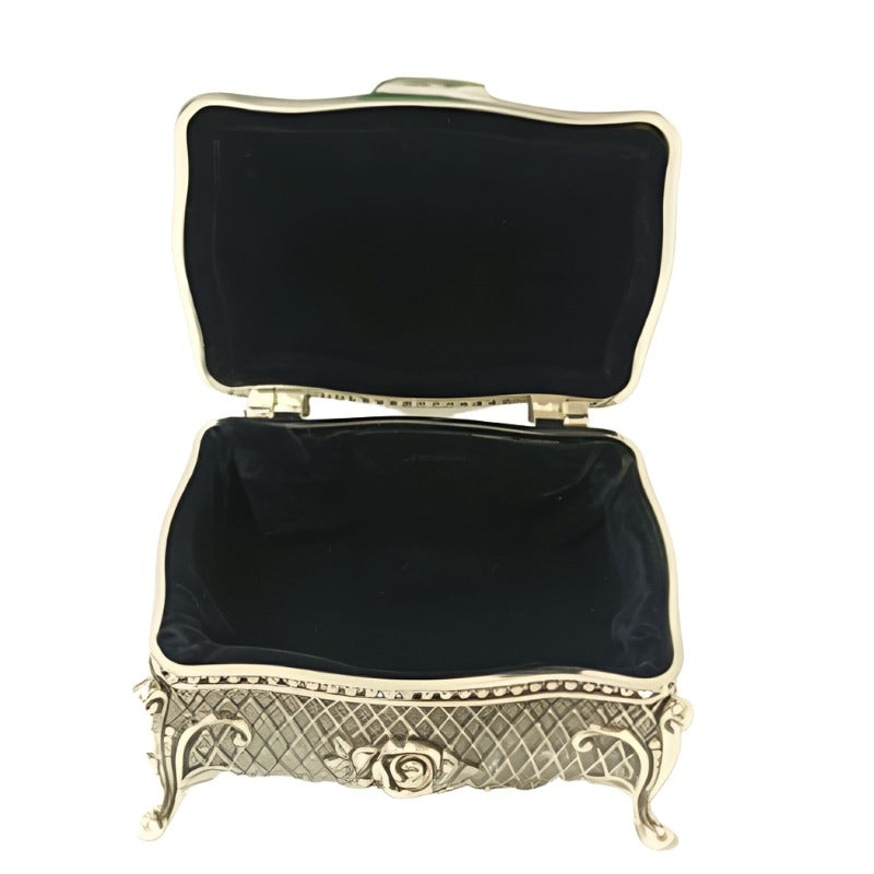 Μπιζουτιέρα Επάργυρη Ασημί 13x10x8