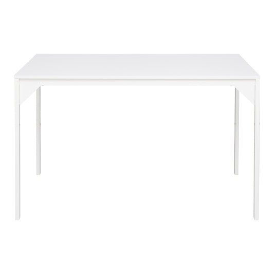 Τραπέζι Chan Μελαμίνη σε Λευκή Απόχρωση και Πόδι Λευκό Μεταλλικό 120x75x75