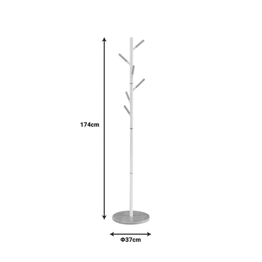 Καλόγερος Ρούχων Ponziele Μέταλλο σε Λευκή Απόχρωση Φ37x174