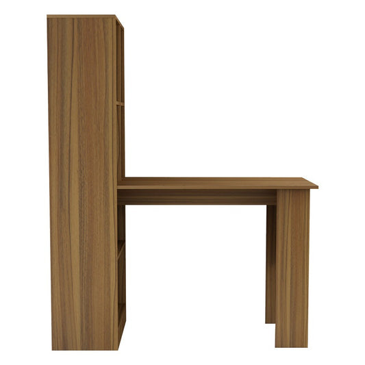 Γραφείο Εργασίας με Βιβλιοθήκη Acumen Μελαμίνης Καρυδί 120x50x150