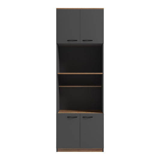 Ντουλάπα Κουζίνας Rowan σε Oak-Ανθρακί Απόχρωση 60x42x182