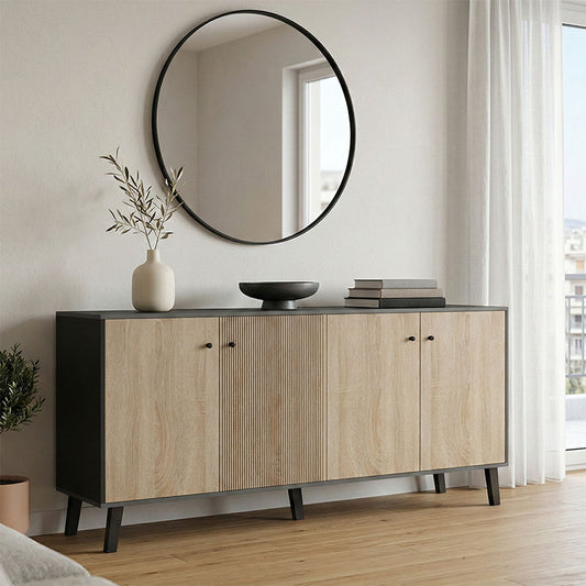 Μπουφές Tuscany Sonoma-Ανθρακί 180x40x78.6