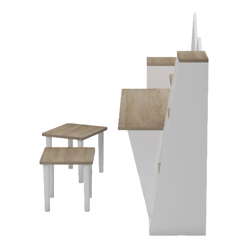 Παιδικό Γραφείο με Σκαμπό Dualto Sonoma-Λευκό 180x30x93.6