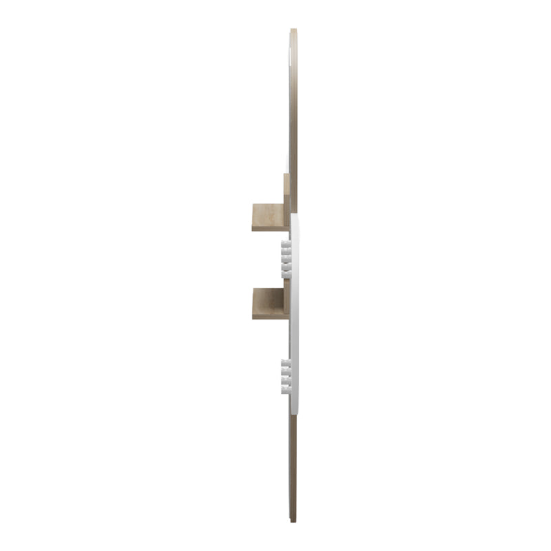 Κρεμάστρα με Καθρέπτη Baunty Sonoma-Λευκό 125x11x122