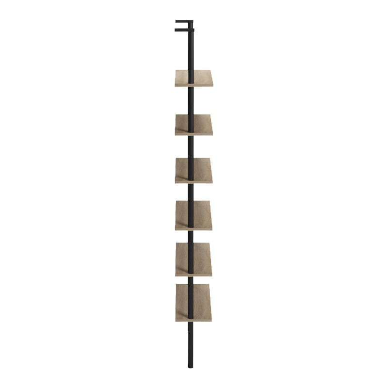 Βιβλιοθήκη Επιτοίχια Dimmo Sonoma-Μαύρο Μέταλλο 60x20x180