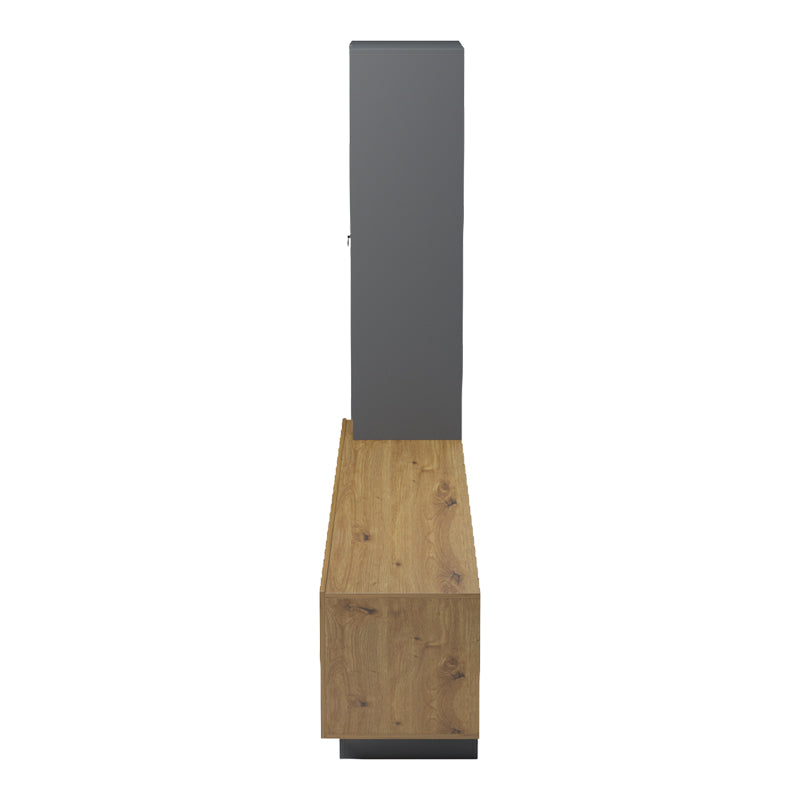 Σύνθετο Σαλονιού Tilveo Oak-Ανθρακί 230x41.5x180