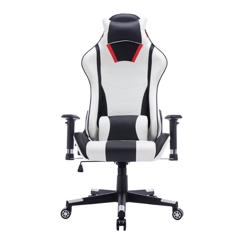 Καρέκλα Γραφείου Gaming Mazol PU Μαύρο-Λευκό 66X56X135