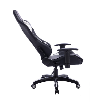Καρέκλα Γραφείου Gaming Hartley PU Μαύρο-Λευκό 67X57X139