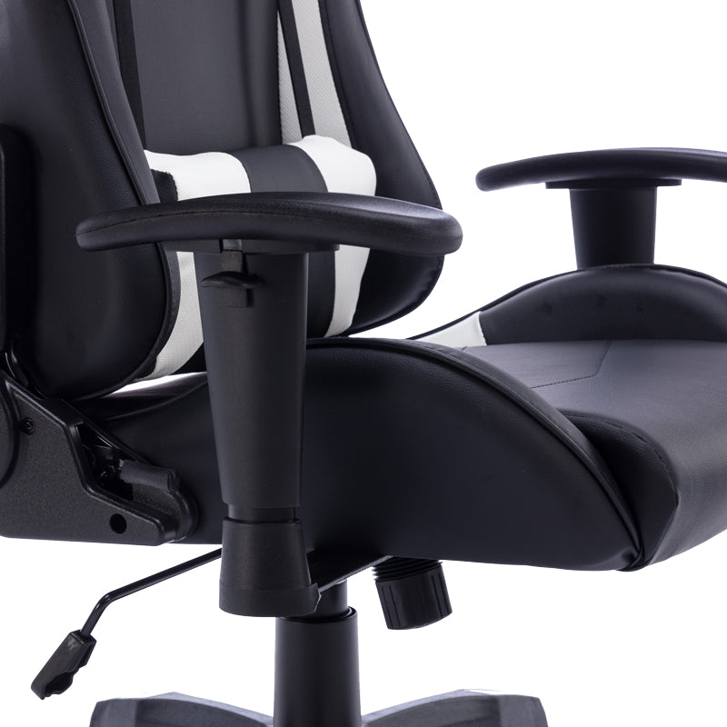 Καρέκλα Γραφείου Gaming Hartley PU Μαύρο-Λευκό 67X57X139