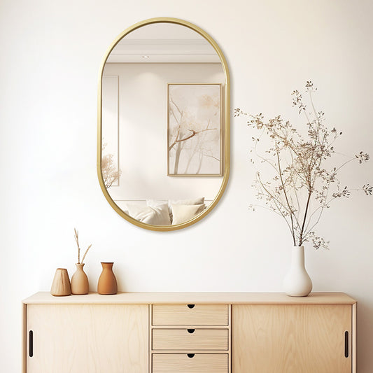 Καθρέπτης Ellipse Χρυσό 50x2X80