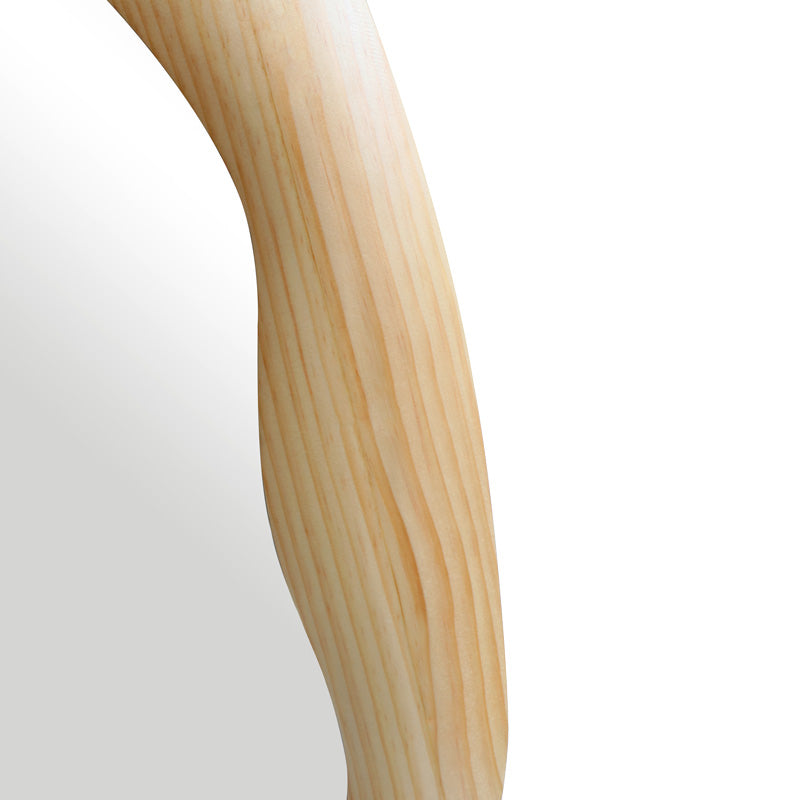 Καθρέπτης Οβάλ Enola MDF σε Φυσική Απόχρωση 54x2.5x80