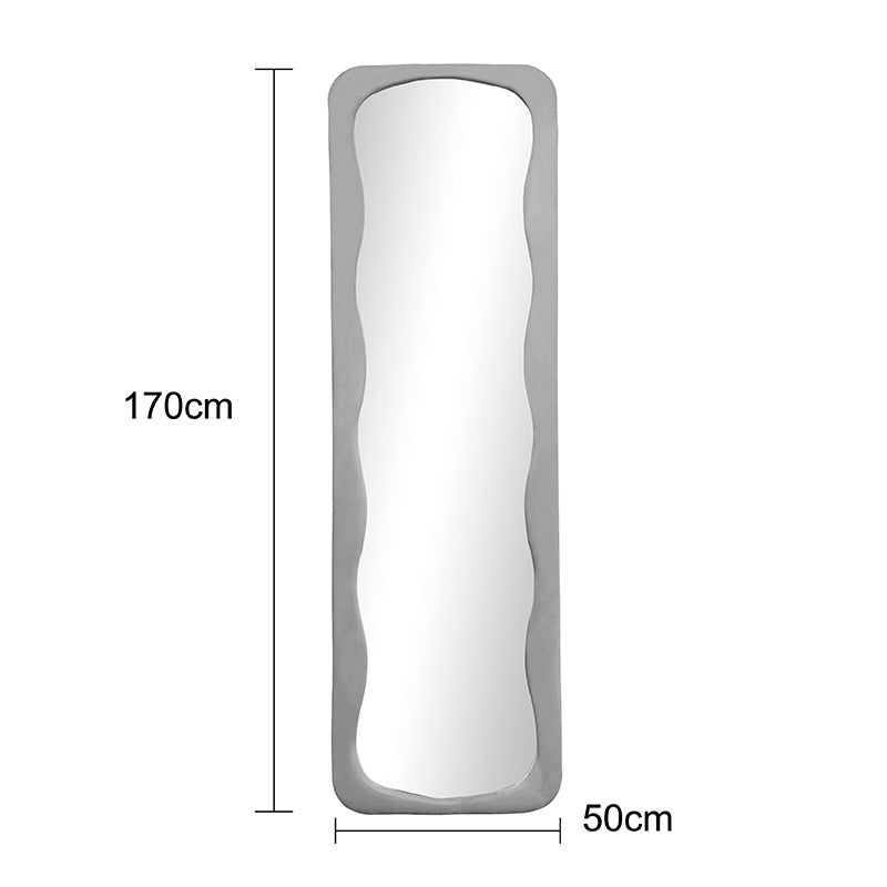 Καθρέπτης Δαπέδου Lezour Βελούδο σε Σάπιο Μήλο Απόχρωση 50x5x170