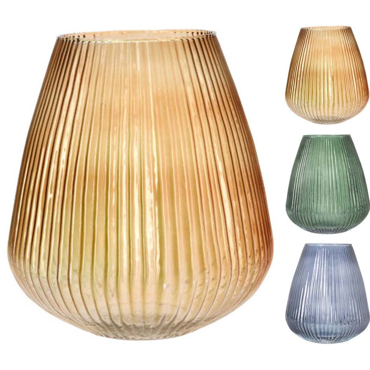 Βάζο από Γυαλί 24x24x28 3 Σχδ