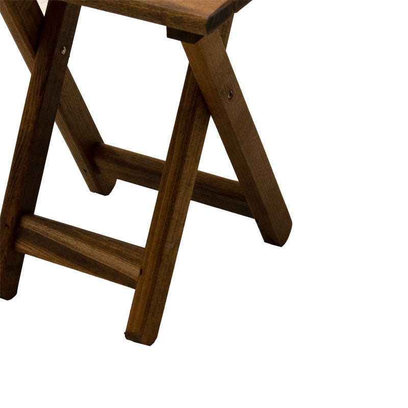 Τραπέζι Retto Μασίφ Ξύλο Οξιάς Καρυδί Εμποτισμού 45x45x48