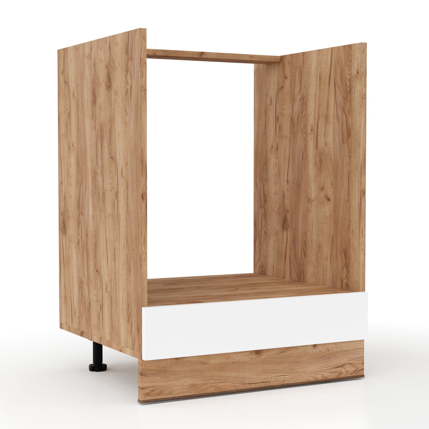 Soft White with Oak Kitchen Cabinet 60x51x81.5