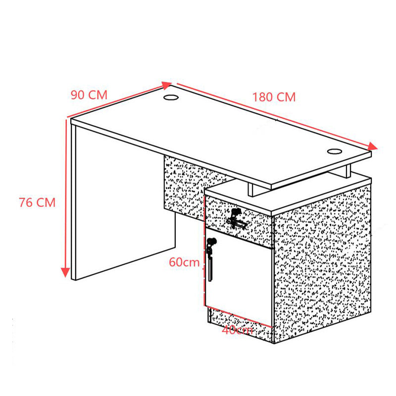 Γραφείο Εργασίας Επαγγελματικό Oscar σε Καρυδί-Ανθρακί Απόχρωση 180x90x76