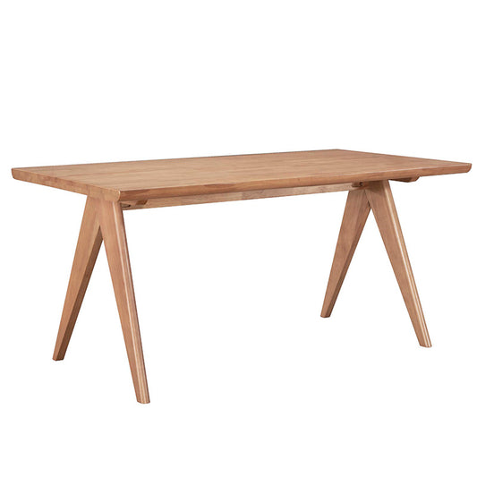 Τραπεζαρία Winslow Ι Σετ 5 Τεμ Ξύλο Rubberwood Ανοιχτό Καρυδί 160x85x75