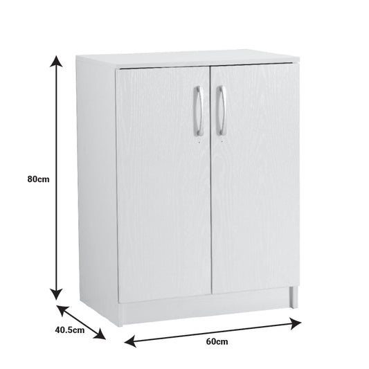 Παπουτσοθήκη-Ντουλάπι Shordo Λευκό-Oak Μελαμίνης 60x40.5x80