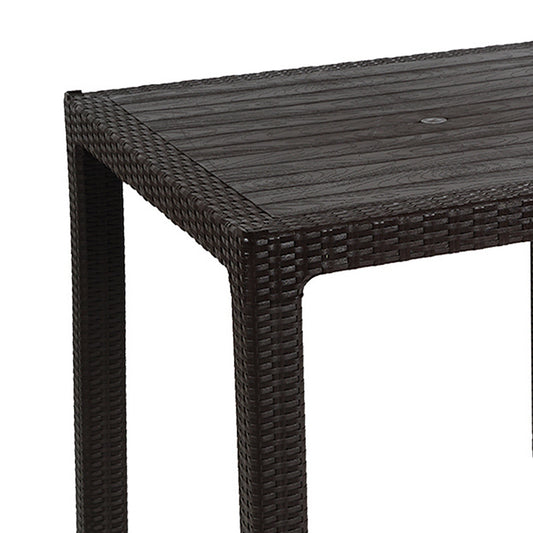 Τραπέζι Explore με UV Protection PP Καφέ 90x90x73.5