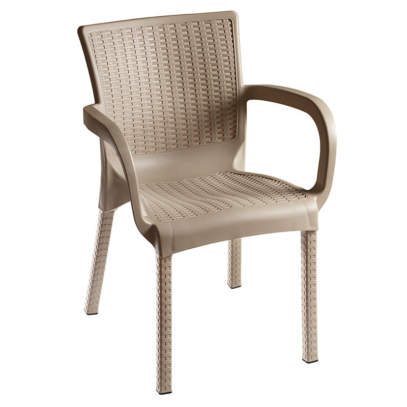 Τραπεζαρία Κήπου Explore-Festive Σετ 7 Τεμ PP Cappuccino 150x90x73,5