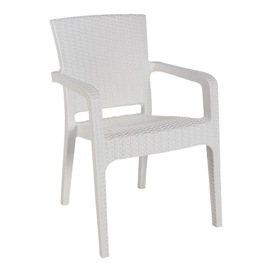 Τραπεζαρία Icon-Halcyon Σετ 3 Τεμ PP σε Λευκή Απόχρωση