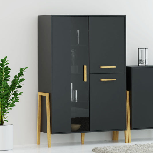 Βιτρίνα Belle Ανθρακί 102.5x41x152.5