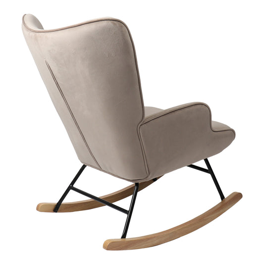 Κουνιστή Πολυθρόνα Georgia Βελούδο Μπεζ-Φυσικό 75x71x95