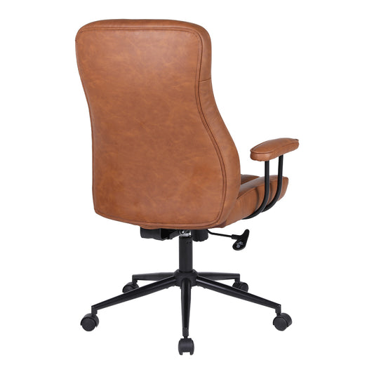 Καρέκλα Γραφείου Διευθυντή Philareti Καφέ PU 74x71,5x108-118