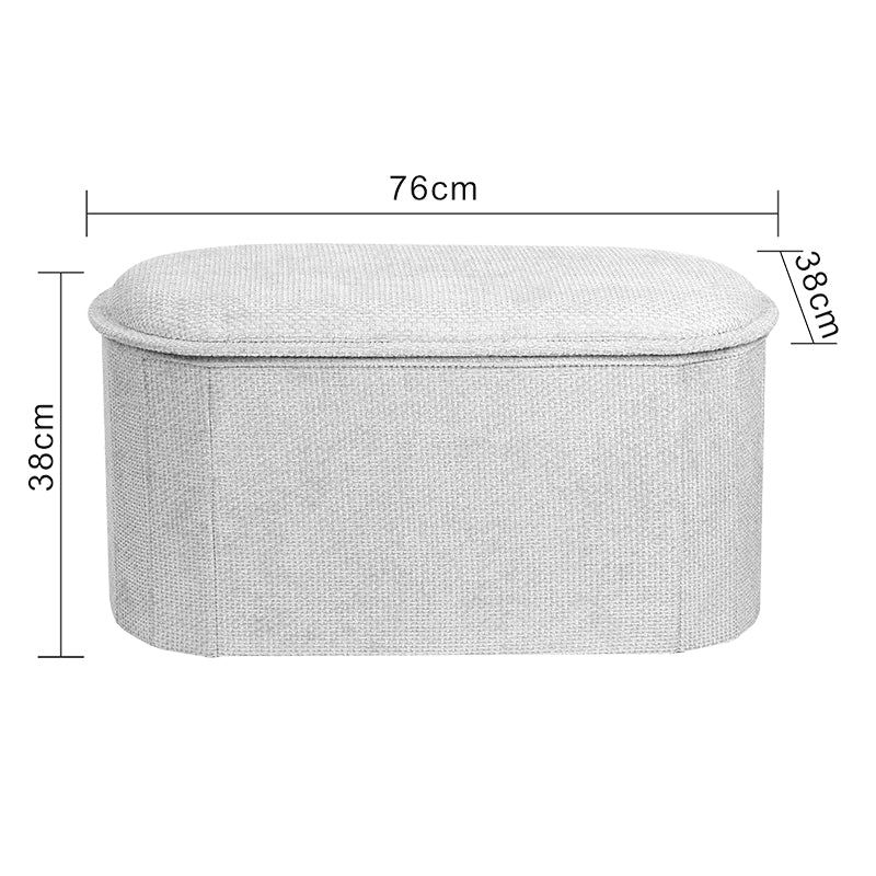 Σκαμπό-Μπαούλο Trebia Κρεμ Ύφασμα 76x38x38