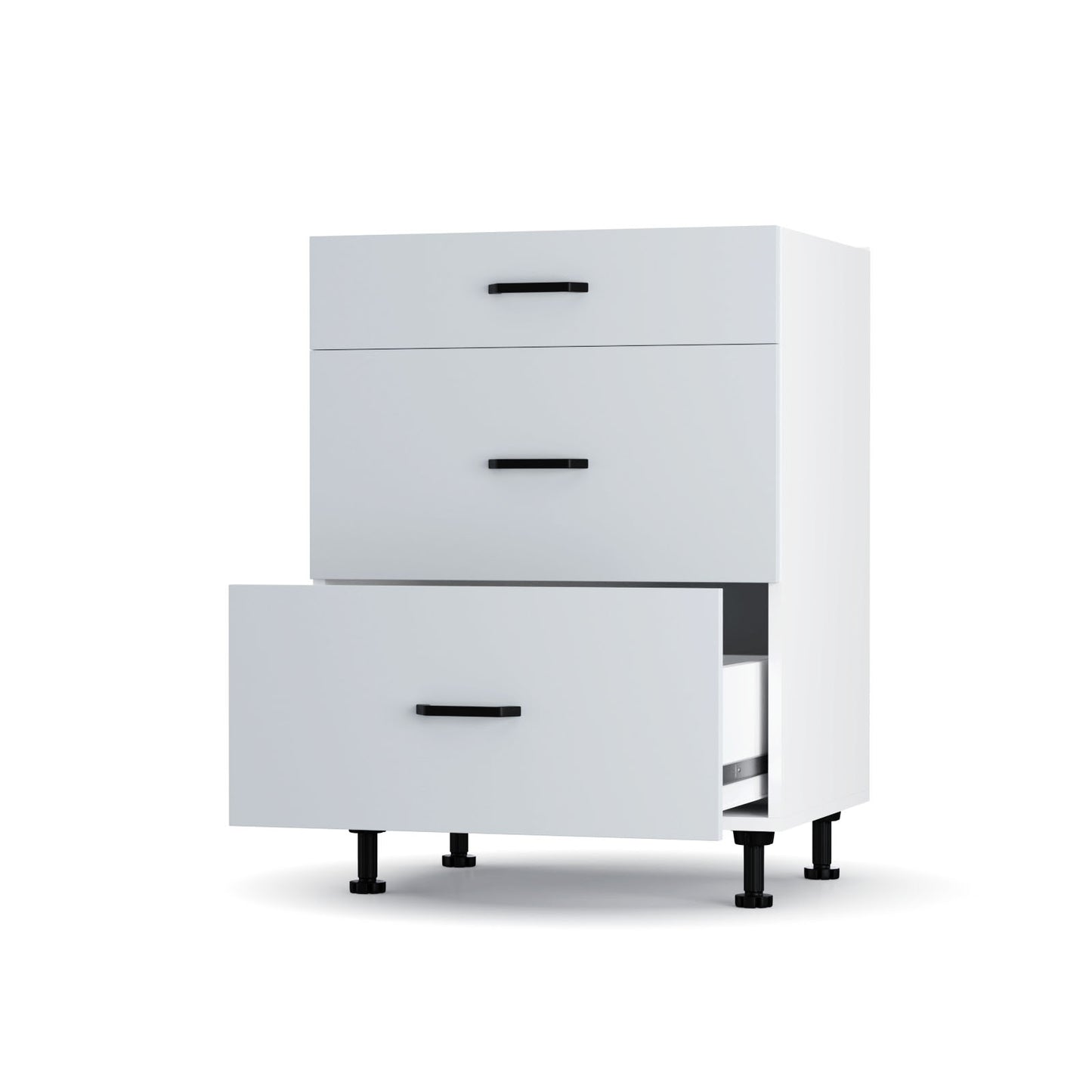 Modest Κάτω Ντουλάπι Συρταριέρα Γκρι 60x48x82