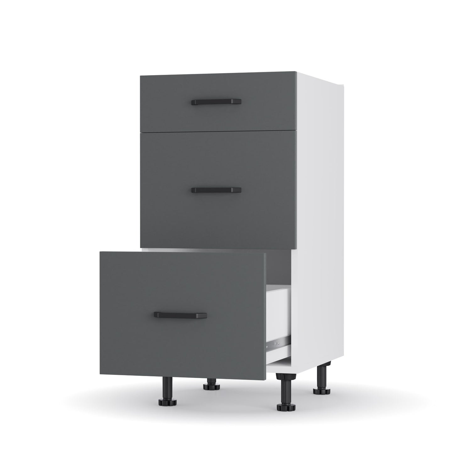 Modest Κάτω Ντουλάπι Συρταριέρα Ανθρακί 40x48x82