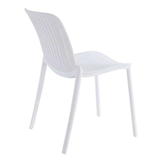 Καρέκλα Teragi Στοιβαζόμενη PP με UV Protection Λευκή 58x43.5x82